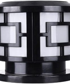 Solar Fence Post Lights Vintage Outdoor Column Cap Lamps
