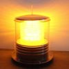 Waterproof Solar Dock Warning Light with 360 Degree Amber Flashing