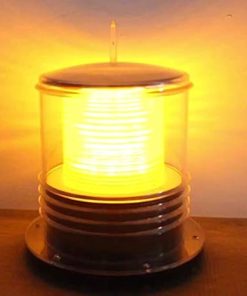 Waterproof Solar Dock Warning Light with 360 Degree Amber Flashing