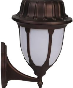Vintage Brown LED Solar Wall Light Waterproof for Terrace and Balcony