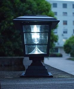 Outdoor Solar Wall Lamps LED Post Lanterns Waterproof Decorative Light 2
