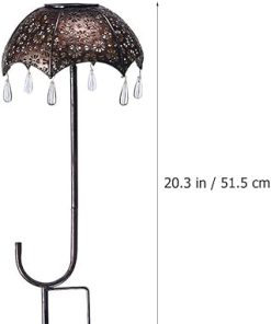 Solar Powered Umbrella Yard Lamp for Garden Landscape Lighting 2