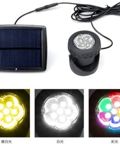10 Pack Solar Pool Light 6 LED Spotlight Garden Landscape Lighting 2