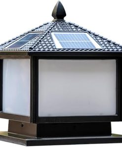 Solar Post Lights Villa Garden Column Cap Lamp Outdoor Lighting