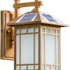 Modern Square Wall Lantern Outdoor Waterproof Solar Porch Light 3