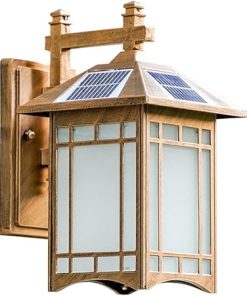 Retro Waterproof Square Wall Lantern Solar Light for Porch and Garage