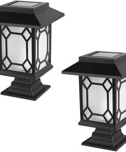 Outdoor Solar Garden Lights LED Landscape Lighting 2 Pack Warm Light