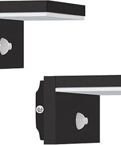 Solar Outdoor Wall Lights 2 Pack Motion Sensor Waterproof Modern Fixture