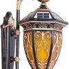 Retro Solar Wall Light Sconce Outdoor LED Lantern IP54 Waterproof 3