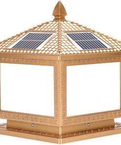 Solar LED Deck Post Cap Lights IP54 Waterproof Aluminum Outdoor Fixture