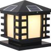 Modern Solar Post Lights for Outdoor Patio Villa Decoration 4