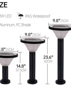 Modern Solar Bollard Lantern for Garden Pathway and Walkway Lighting 2