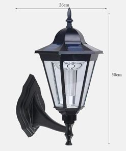 Vintage Solar Wall Light Sconce Waterproof Aluminum Patio Lamp 2