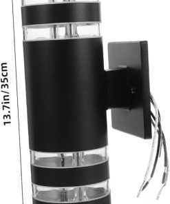 DOITOOL 2-Head LED Solar Wall Lamp for Outdoor Patio and Garden 2