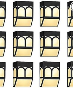 Waterproof Solar Wall Lights LED Outdoor Deck Lights 12 Pack