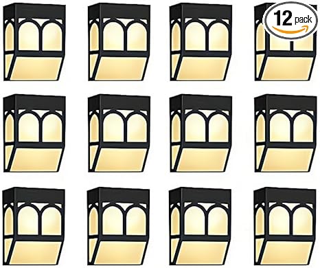 Waterproof Solar Wall Lights LED Outdoor Deck Lights 12 Pack Waterproof Solar Wall Lights LED Outdoor Deck Lights 12 Pack
