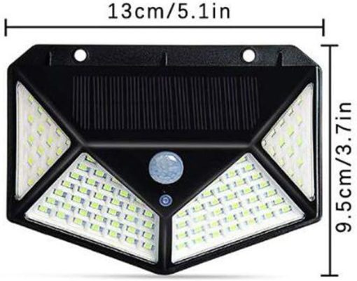 100 LED Solar Security Light with Motion Sensor for Outdoor Use - Image 2