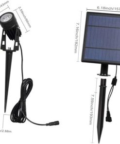 Waterproof Solar Lawn Lamp LED Ground Plug Light for Garden Lighting 2