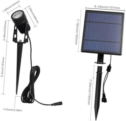 Waterproof Solar Lawn Lamp LED Ground Plug Light for Garden Lighting - Image 2