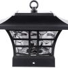 Outdoor Solar Wall Light with Sensor Waterproof Black Sconce 26cm 4