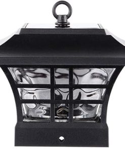 LED Solar Post Lights Outdoor Waterproof Garden Column Headlight