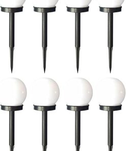 DOITOOL 8 Pcs Solar Lawn Lamps for Outdoor Garden Pathway Lighting