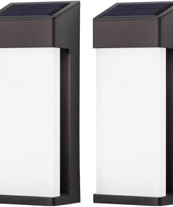 2-Pack Solar Sconces Garden Wall Lights for Outdoor Home Use