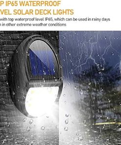 Solar Wall Lights Outdoor Waterproof LED for Deck Fence Patio Yard 2
