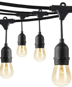 Vintage-Style Outdoor Solar String Lights 24 Sockets with Durable Design
