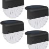 4 Pcs Solar Stair Lights Decorative LED Step Lamp for Outdoor Use