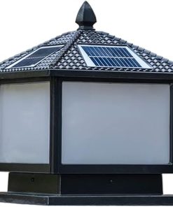 Solar Post Cap Lamp Outdoor Lighting Fixtures for Garden and Patio