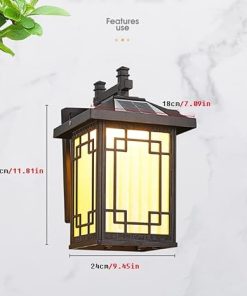 Chinese Outdoor Wall Light LED Solar IP65 Waterproof Garage Lantern 2