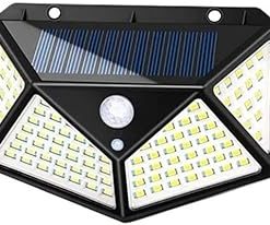 100 LED Solar Motion Sensor Wall Light for Outdoor Security