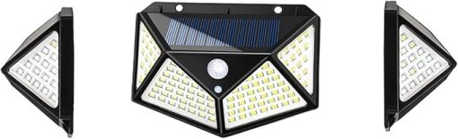 100 LED Solar Motion Sensor Wall Light for Outdoor Security