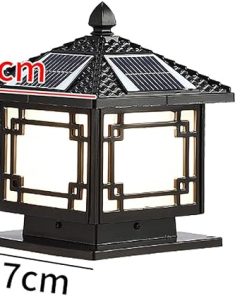 Traditional Solar Post Light Waterproof Aluminum Outdoor Lamp 2