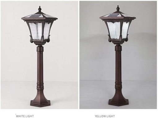 Outdoor Solar Column Headlight Lawn Light for Garden and Patio - Image 2