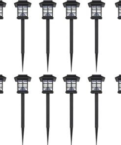 12 Piece Outdoor Solar LED Light Set for Gardens and Patios
