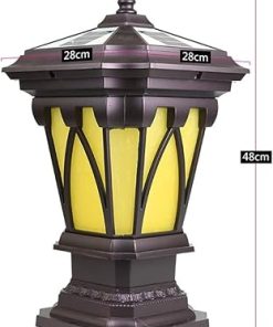Solar Powered Waterproof Outdoor Pillar Post Light for Garden and Patio 2