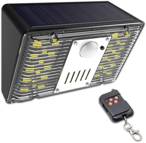 Waterproof Solar Strobe Siren Alarm Light with Remote Motion Sensor