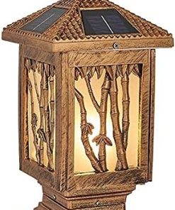 Aluminum Solar Panel Pillar Lights for Outdoor Landscape Decoration