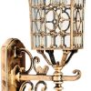 Vintage Solar Wall Light Sconce Waterproof Aluminum Patio Lamp 3