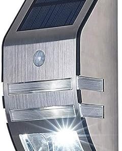Modern Solar Induction Stainless Steel Waterproof Outdoor Wall Light