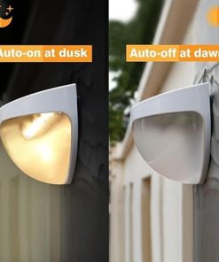 White Solar LED Sconce Waterproof Outdoor Garden Fence Light 2
