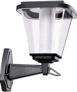 Black Aluminum Solar Wall Light IP44 Waterproof Outdoor Sconces