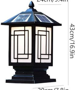 Solar Post Cap Lamp Decorative Column Light for Garden and Pathway 2