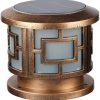 Outdoor Post Lights with Imitation Marble Lampshade for Gardens 3
