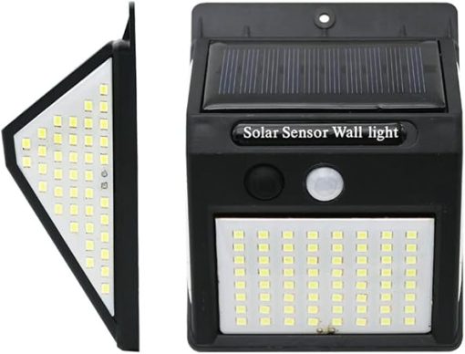 2 Pack LED Solar Lights 144 LEDs PIR Motion Sensor IP65 Waterproof - Image 2