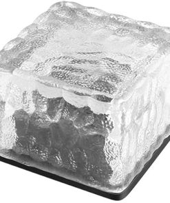 Solar Cube Ice Landscape LED Lights for Outdoor Garden Pathways