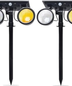 Double Head Solar PIR Motion Sensor Wall Light for Outdoor Use