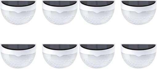 8 Pack Solar Fence Post Lights for Outdoor Waterproof Lighting